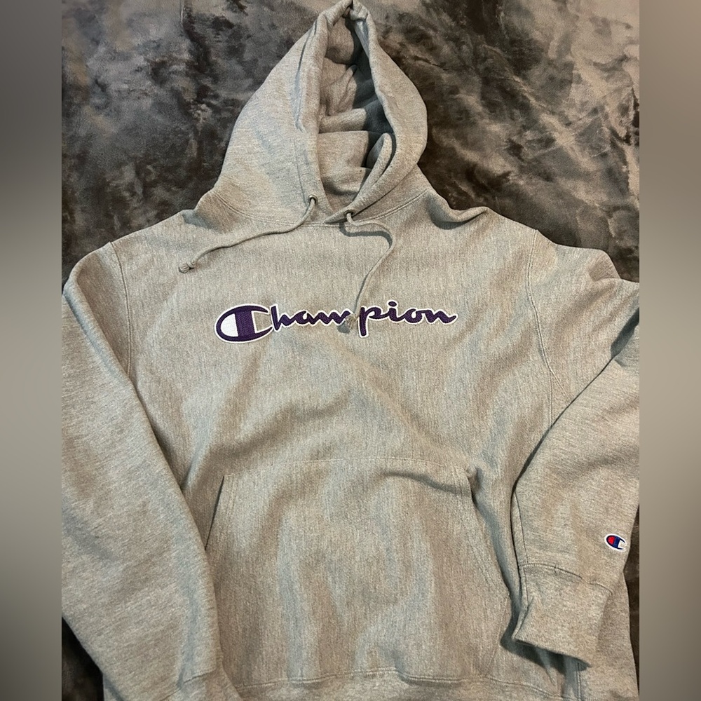 Champion Heather Gray Pullover Hoodie